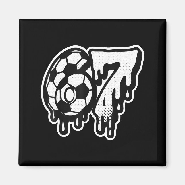 Aimant Funny 67 Meme Slang Soccer Ice Cream Drip Six Seve (Devant)