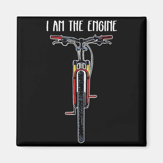 Aimant Funny Bicycle I Am The Engine  (Devant)