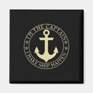 Aimant Funny Boater Je suis Le Capitaine que je fais bate