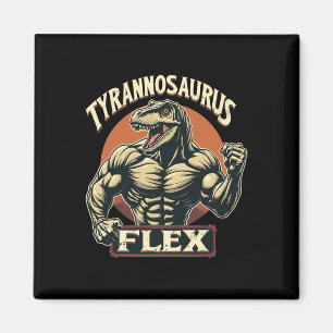 Aimant Funny Bodybuilder Tyrannosaurus Flex Gym T-rex Din