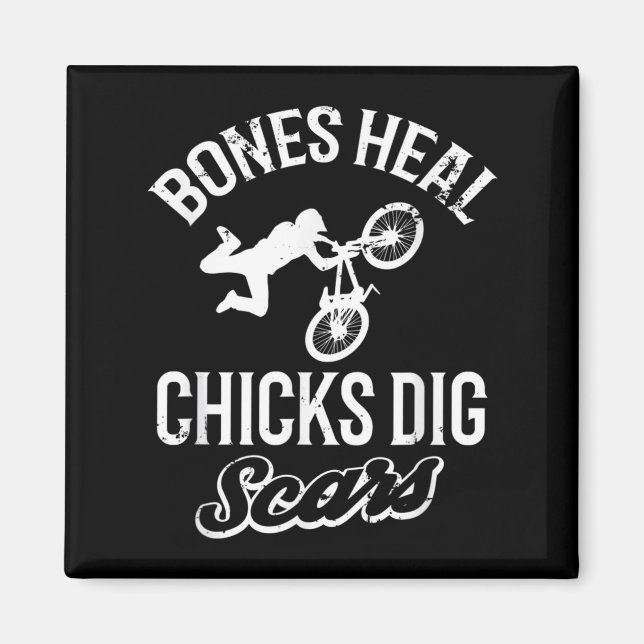 Aimant Funny Bones Heal Chicks Dig S Bmx Biking  (Devant)