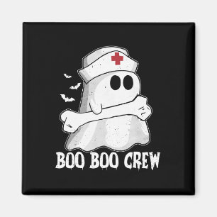 Aimant Funny Boo Crew Nurse Shirt Nurse Ghost Women Hallo