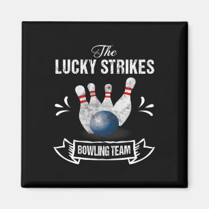 Aimant Funny Bowling Team Lucky Strikes Bowling Team Tee