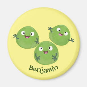 Aimant Funny Brussels sprouts légumes caricature
