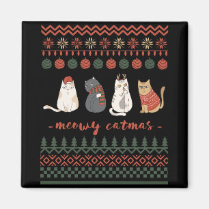 Aimant Funny Chat jeu de Noël - Chat Noël