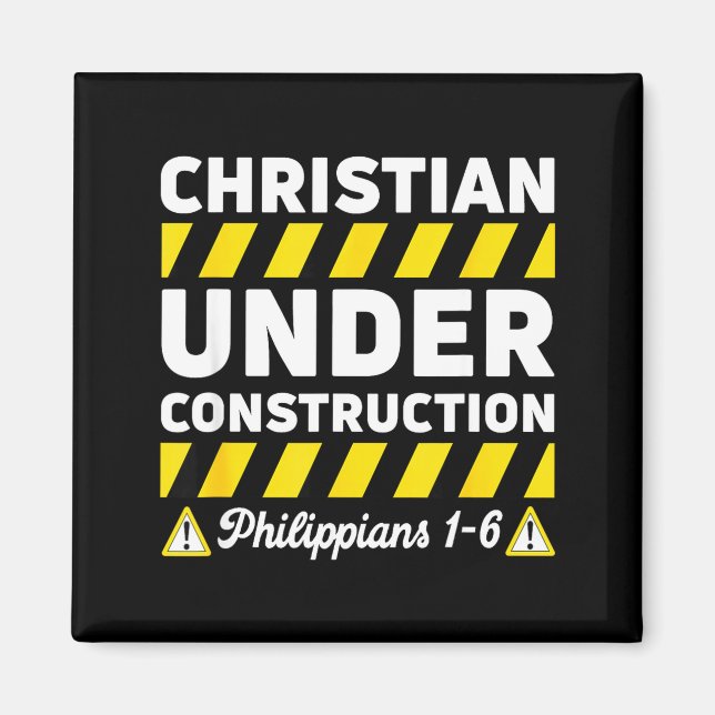 Aimant Funny Christian Under Construction Philipans 1-6 S (Devant)