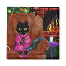 Funny Christmas Cat Présent Cadeau Créationarts