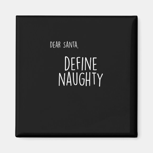 Aimant Funny Christmas Naughty Nice Santa Checklist  (Devant)