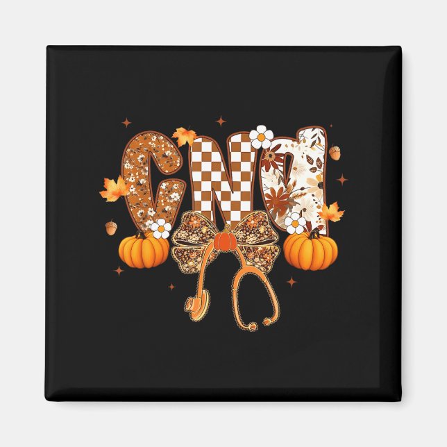 Aimant Funny Cna Nurse Coquette Bow Stethoscope Fall Girl (Devant)