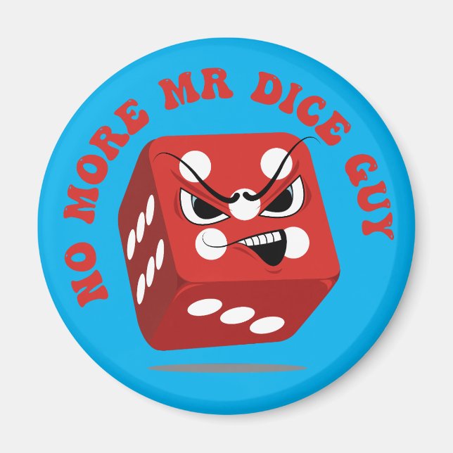 Aimant Funny Craps Jeu Red Dice Casino Pun (Devant)