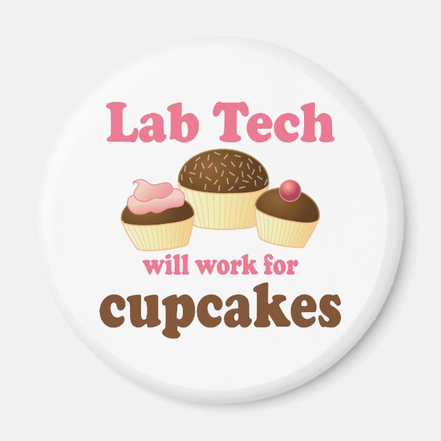 Aimant Funny Cupcakes Design Lab Tech (Devant)