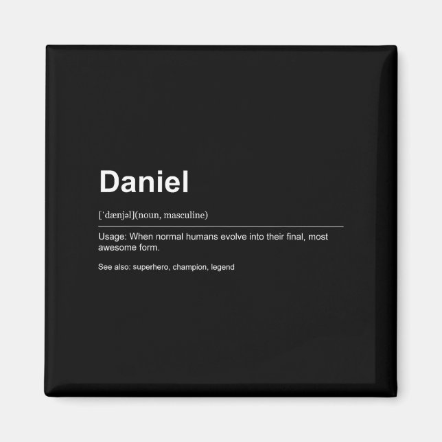 Aimant Funny Definition Quote For The Name Daniel _  (Devant)