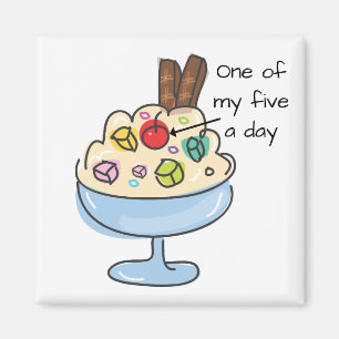 Aimant Funny Diet Quote Ice Cream Sundae