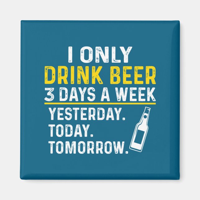Aimant Funny Drinking Shirt Beer Lovers  (Devant)