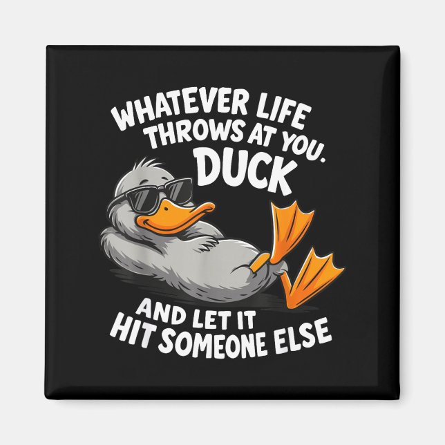 Aimant Funny Duck Graphic Tees Men Women Teens Funny Quot (Devant)