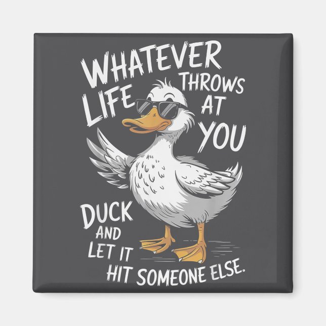 Aimant Funny Duck Shirt Funny Quote Graphic Tees For Men  (Devant)