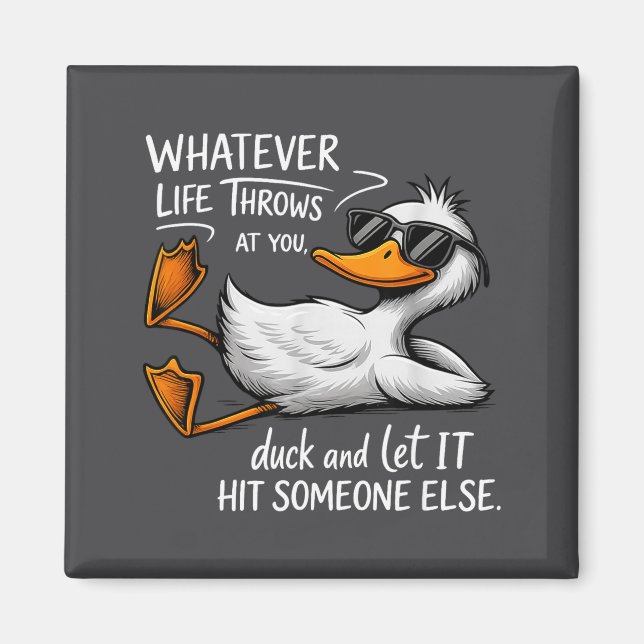 Aimant Funny Duck Shirt Funny Quote Graphic Tees For Men  (Devant)