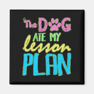 Aimant Funny Enseignant Le Chien Mangé Mon plan de leço