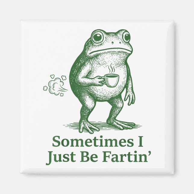 Aimant Funny Farting Frog Fart Joke Sometimes I Just Be F (Devant)