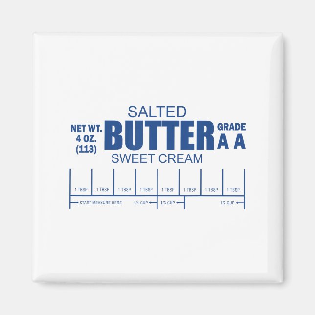 Aimant Funny Foodie Baker Baking Salted Butter  (Devant)