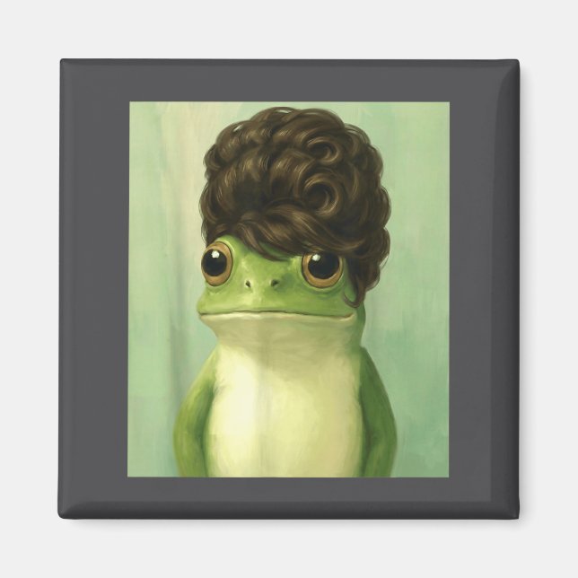 Aimant Funny Frog Beehive Bob Haircut Meme  (Devant)