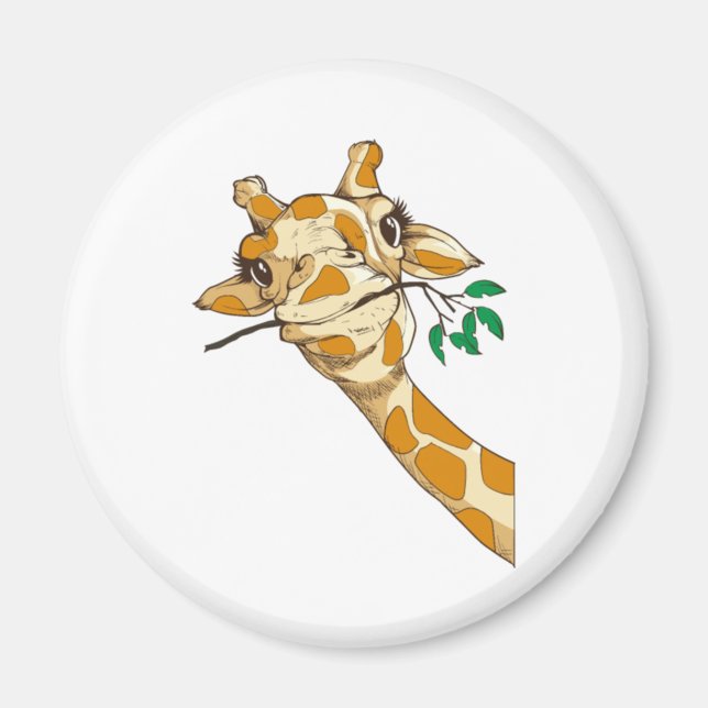 Aimant Funny Giraffe Safari Zoo Animal Love Giraffes (Devant)