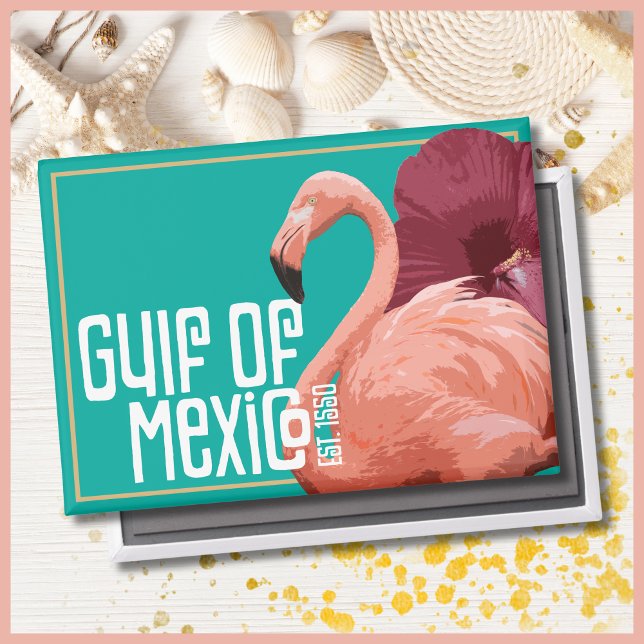 Aimant Funny Golfe du Mexique Est. 1550 Historique (Créateur téléchargé)