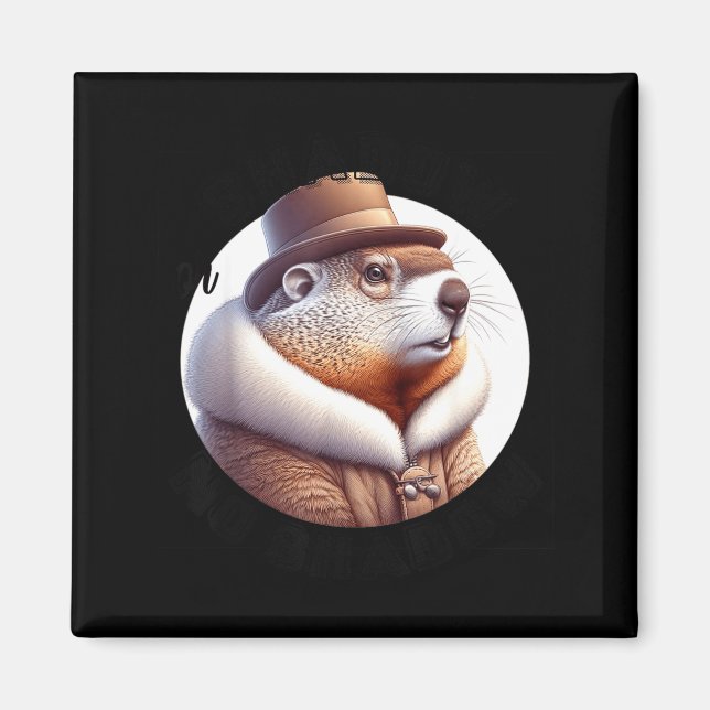 Aimant Funny Goundhog Graphic  (Devant)