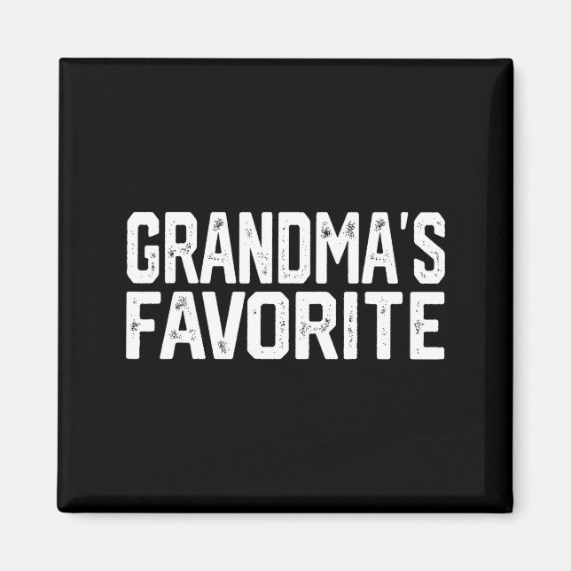Aimant Funny Grandma's Favorite Grandparent Granhild  (Devant)