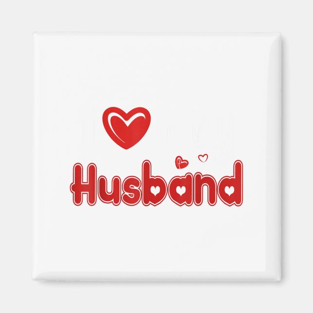 Aimant Funny I Love My Husband  (Devant)
