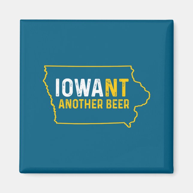 Aimant Funny Iowant Another Beer Iowa Beer Distressed  (Devant)