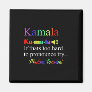 Aimant Funny Kamala Harris 2024 Madame la Présidente Harr