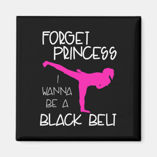 Aimant Funny Karate Shirt Girl Black Belt Martial Arts Gi