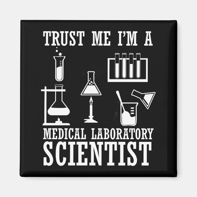 Aimant Funny laboratoire médical technicien scientifique  (Devant)