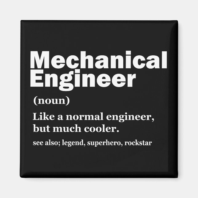 Aimant Funny Mechanical Engineer Definition Engineering (Devant)