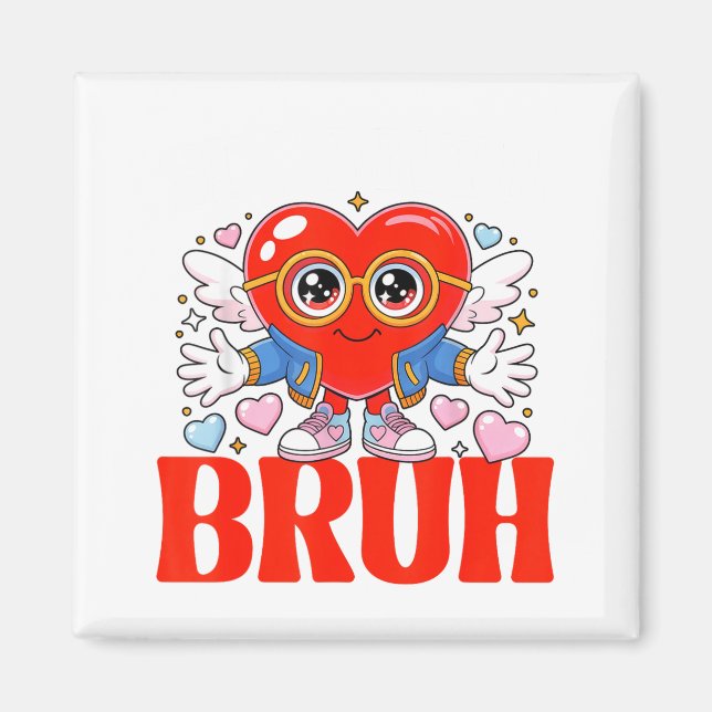 Aimant Funny Meme 67 Six Seven Bruh Valentine Heart Women (Devant)