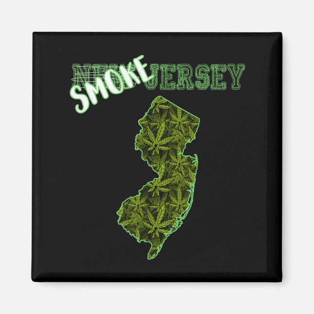 Aimant Funny New Jersey Weed Weed Culture  (Devant)