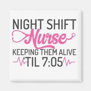 Aimant Funny Night Shift Nurse