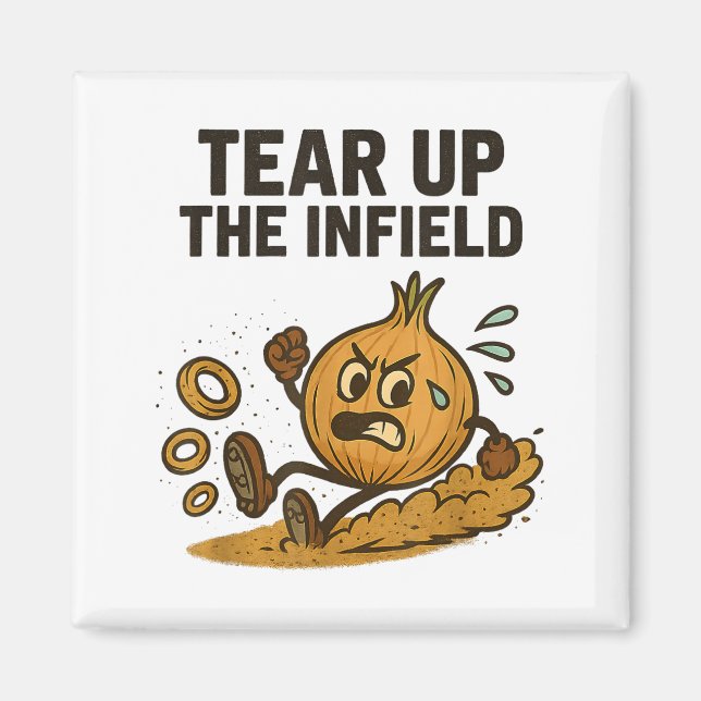 Aimant Funny Onion Rings Baseball Base Infield Glove Soft (Devant)