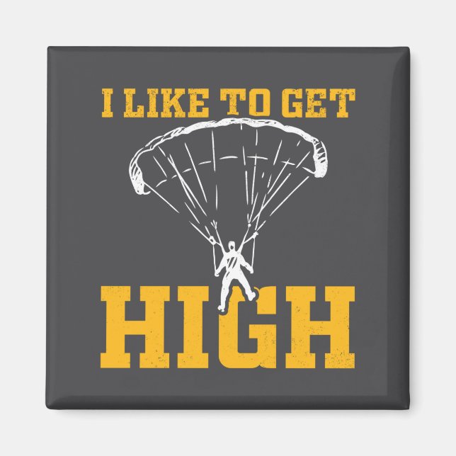 Aimant Funny Parachute Quote Skydiver  (Devant)