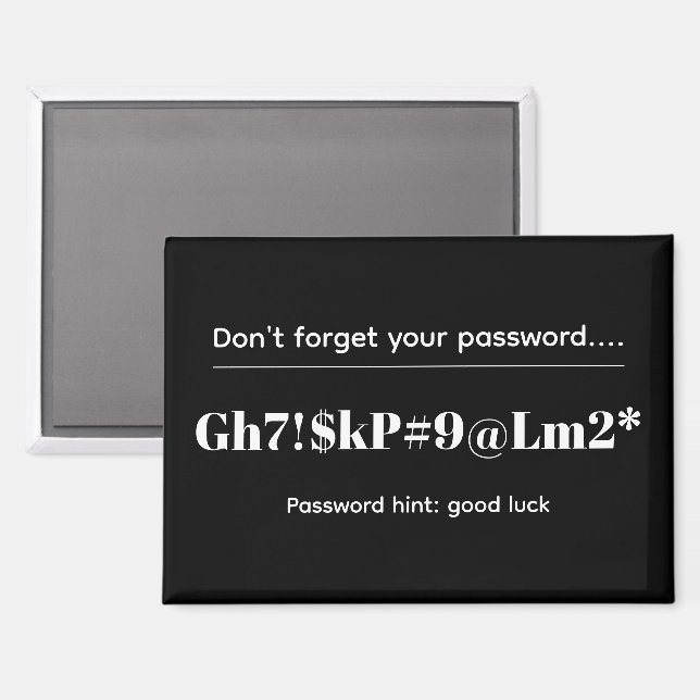 Aimant Funny Password (Recto/Verso)