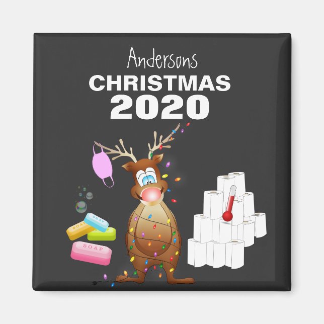 Aimant Funny Personnalisé 2020 Noël Civilé (Devant)
