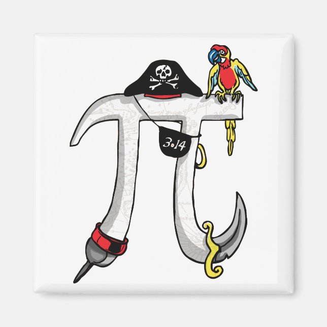 Aimant Funny Pi rate Pi Day Humour (Devant)