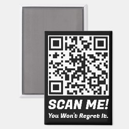 Aimant Funny QR Scan Me! Funny Regret Joke 