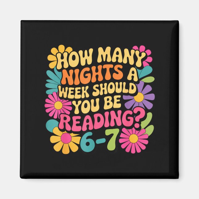 Aimant Funny Reading Book Teacher 67 Six Seven Meme  (Devant)