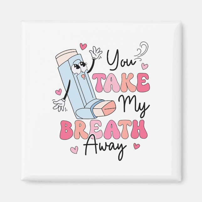 Aimant Funny Respiratory Valentines Day Rt Lung Squad Val (Devant)