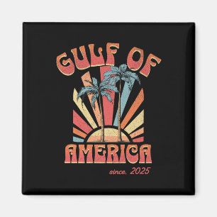 Aimant Funny Retro 2025 Grunge Design, Golfe Des Etats-Un