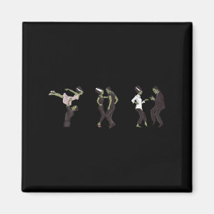 Aimant Funny Retro Frankenstein Monster Et Mariée Danser