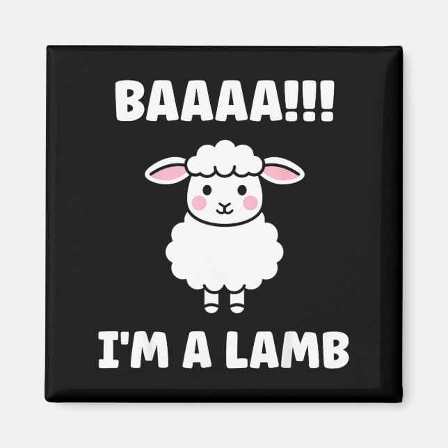 Aimant Funny Sheep Quote Baaah I'm A Lamb  (Devant)