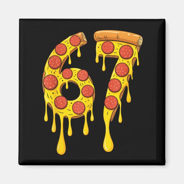 Aimant Funny Six Seven Zza 67 Number  (Devant)